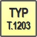 Piktogram - Typ: T.1203